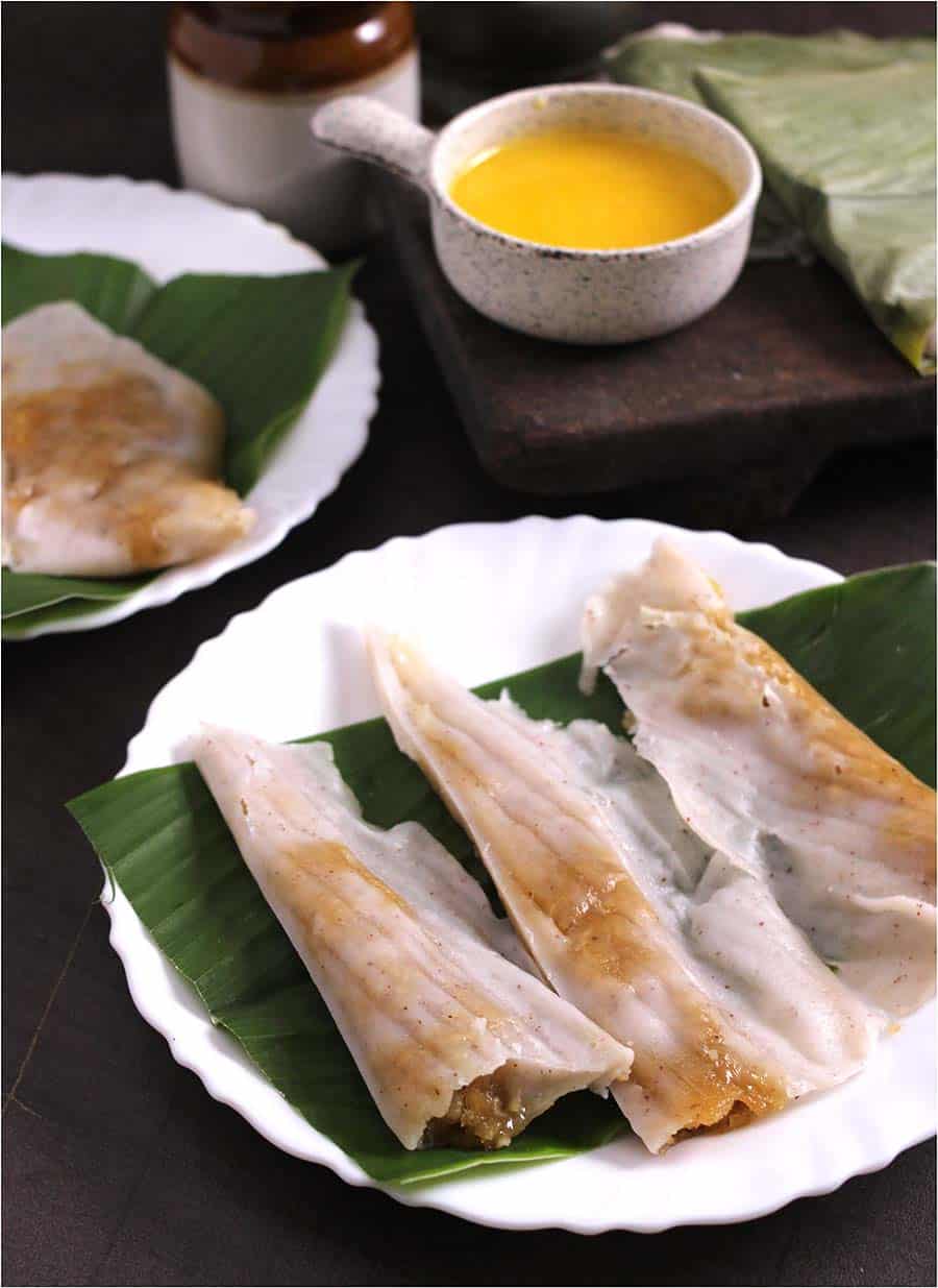 Patoli Goan rice steamed dumplings sweet